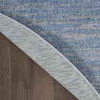 Nourison Home Nourison Essentials Blue Grey 4' x Round Area Rug - Easy Clean, Non Shedding, Bed Room, Living Room, Dining Room, Kitchen (4' x Round)