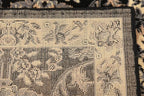 Unique Loom Sialk Hill Collection Area Rug - Washington (2' 2" x 8' 2" Runner Black/Gray)