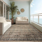 Area Rug Non Slip Machine Washable Ultra Soft Living Room/Bedroom/Kitchen/Outdoor/Classroom Vintage Brown, 4'×6'