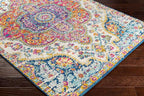 Livabliss Area Rugs - 3x10 Romaine Vintage Boho Fuchsia Mustard Blue Runner Area Rug for Living Room Bedroom - Floral Medallion Stain Resistant Carpet for Kitchen, Nursery, Office (2'7" x 10', Runner)