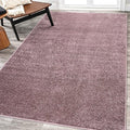 Eyely UES100R-4 Supersoft Haze Solid Low-Pile Indoor Area Rug Casual;Contemporary;Solid;Traditional, Bedroom, Kitchen, Living Room, Easy-Cleaning, Non-Shedding, 4 X 6, Light Purple