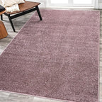 Eyely UES100R-15 Supersoft Haze Solid Low-Pile Indoor Area Rug, Coastal, Bohemian, Minimalist, Classic, Casual for Bedroom,Kitchen,Living Room,Non Shedding,Easy-Washing, Purple, 12 X 15