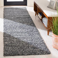 SAFAVIEH Natura Collection Runner Rug - 2'3" x 6', Dark Grey, Handmade Wool Blend, Textured Design, Ideal for Hallway, Bedroom, Foyer (NAT620H)