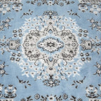 Home Dynamix Premium Sakarya Traditional Medallion Border Area Rug, Blue, 7'8"x10'7" Rectangle