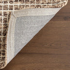 Rugs USA Melrose Handmade, Brown/Ivory, 8', Wool & Cotton Round, Soft and Cozy, High Traffic, Stain Resistant, Easy Clean, Durable Area Rug for Bedroom, Living Room, Dining Space, Den, Foyer, Entryway