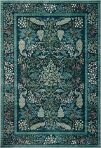 Loloi Rifle Paper Co. Canopy Collection CNP-05 Teal 2'-3" x 5' Accent Rug