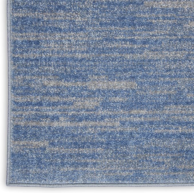Nourison Home Nourison Essentials Blue Grey 3' x 5' Area Rug - Easy Clean, Non Shedding, Bed Room, Living Room, Dining Room, Kitchen (3' x 5')