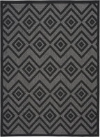 Nourison Home Versatile Charcoal Black 4' x 6' Area Rug - Easy Clean, Non Shedding, Bed Room, Living Room, Dining Room, Kitchen (4' x 6')