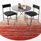 SAFAVIEH Adirondack Collection Area Rug - 4' Round, Orange & Grey, Modern Ombre Design, Non Shedding & Easy to Clean, Ideal for Living Room, Bedroom, Office, Dining Space (ADR113P)