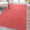 Eyely UES100E-6 Supersoft Haze Solid Low-Pile Indoor Area Rug, Coastal, Bohemian, Minimalist, Classic, Casual for Bedroom,Kitchen,Living Room,Non Shedding,Easy-Washing, Red, 6 X 9