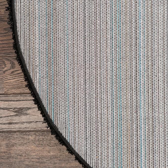 Unique Loom Solid Shag Collection Area Rug (4' 1" Round, Jet Black)