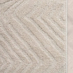Well Woven Custom Size Hallway Stair Runner - Choose Your Length - 27 Inches Wide x 9 Feet Long Runner (27" x 9' Runner) Rug - Ivory Relajo Soft Touch, Modern Geometric - Hi-Lo Pile