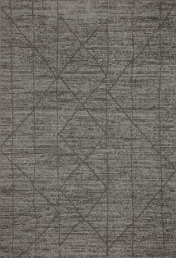 Loloi Kamala Collection KAM-06 Charcoal/Ivory 5'-3" x 7'-9" Area Rug