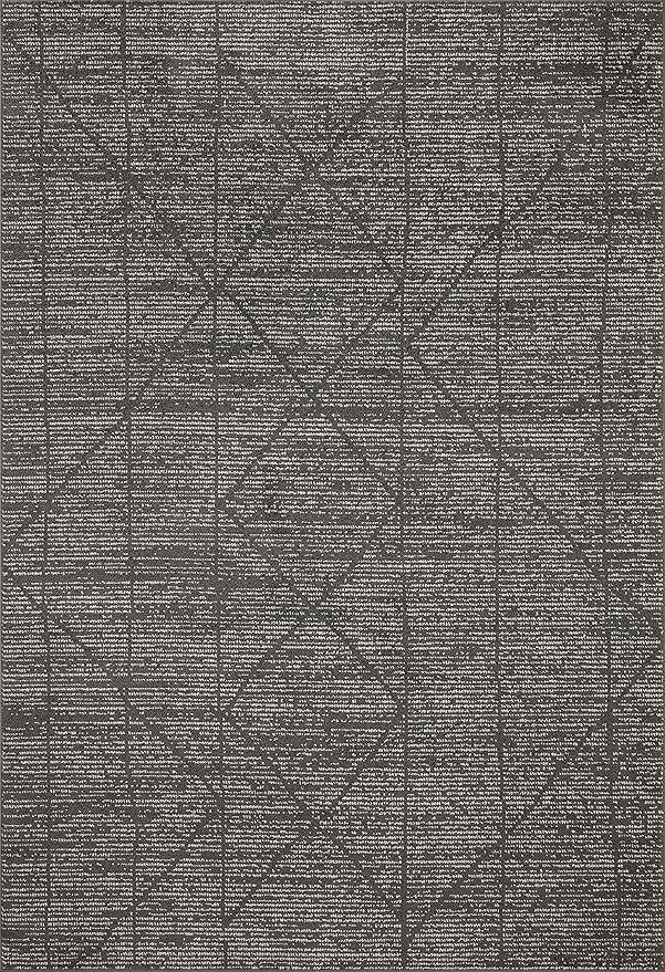 Loloi Kamala Collection KAM-06 Charcoal/Ivory 2'-7" x 12'-0" Runner Rug