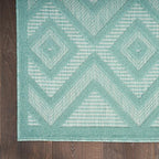 Nourison Home Versatile Aqua Teal 5' x 7' Area Rug - Easy Clean, Non Shedding, Bed Room, Living Room, Dining Room, Kitchen (5' x 7')
