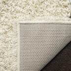 SAFAVIEH Dallas Shag Collection Area Rug - 6' x 9', Ivory & Dark Grey, Trellis Design, Non-Shedding & Easy Care, 1.5-inch Thick Ideal for High Traffic Areas in Living Room, Bedroom (SGD257H)