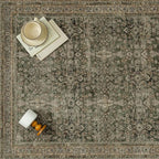 Hallway Runner Rug 2x6 Green Brown Vintage Washable Kitchen Carpet Traditonal Distressed Soft Non Slip Long Runner Retro Low Pile Thin Rug for Laundry Bedroom Entrance Bathroom