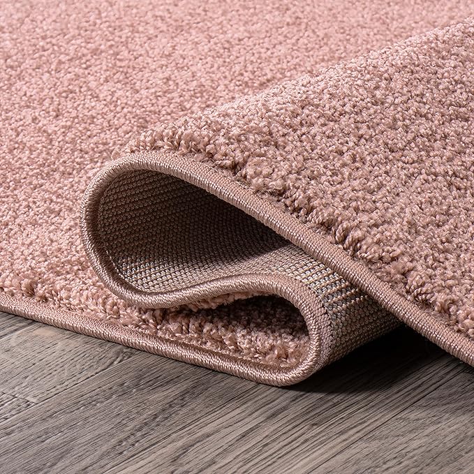 JONATHAN Y Haze Solid Low-Pile Pink Runner Rug 2x14, Coastal,Bohemian,Minimalist,Classic, Easy-Cleaning for Living Room,Bedroom,Kitchen,Pet Friendly,Non-Shedding (SEU100P-214)