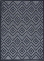 Nourison Home Versatile Navy Blue 5' x 7' Area Rug - Easy Clean, Non Shedding, Bed Room, Living Room, Dining Room, Kitchen (5' x 7')