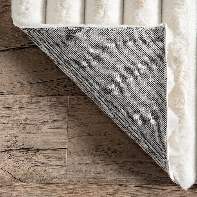 Nuloom SuperiorWash Collection Kai Off-White, 6' x 9', Fluffy and Cozy, High Traffic, Stain Resistant, Easy Clean, Durable Washable Area Rug for Bedroom, Living Room, Dining, Den, Foyer, Entryway