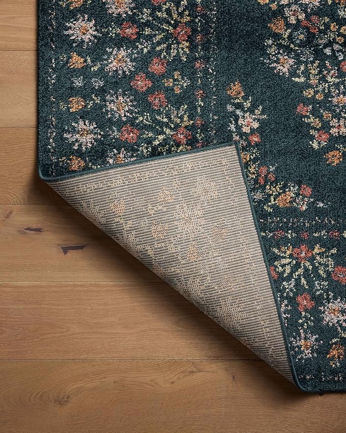 Loloi Rifle Paper Co. Laurel Collection LAU-02 Navy 2'-8" x 8' Runner Rug