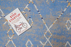 Furnish my Place Trellis Pattern Runner Rug - 2 ft. x 8 ft, Light Blue, Bohemian Rug with Transitional Design