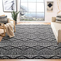 SAFAVIEH Area Rug 12x18 - Tulum Collection - Large - Black & Ivory, Moroccan Boho Tribal Design, Non-Shedding & Easy to Clean, Ideal for Living Room, Bedroom, Dining Space (TUL272Z)