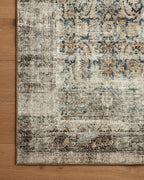 Loloi Amber Lewis Morgan Collection MOG-02 Navy/Sand 3'-6" x 5'-6" 38" Thick Accent Rug feat. CloudPile, Neutral, Room Décor, Vintage Inspired, Livingroom, Bedroom, Dining Area