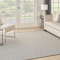 Nourison Home Courtyard Ivory Charcoal 6' x Square Area Rug - Easy Clean, Non Shedding, Bed Room, Living Room, Dining Room, Kitchen (6' x Square)