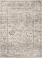 Loloi Magnolia Home by Joanna Gaines Millie Collection MIE-01 Silver/Dove 5'-3" x 7'-6", .25" Pile Height, Area Rug