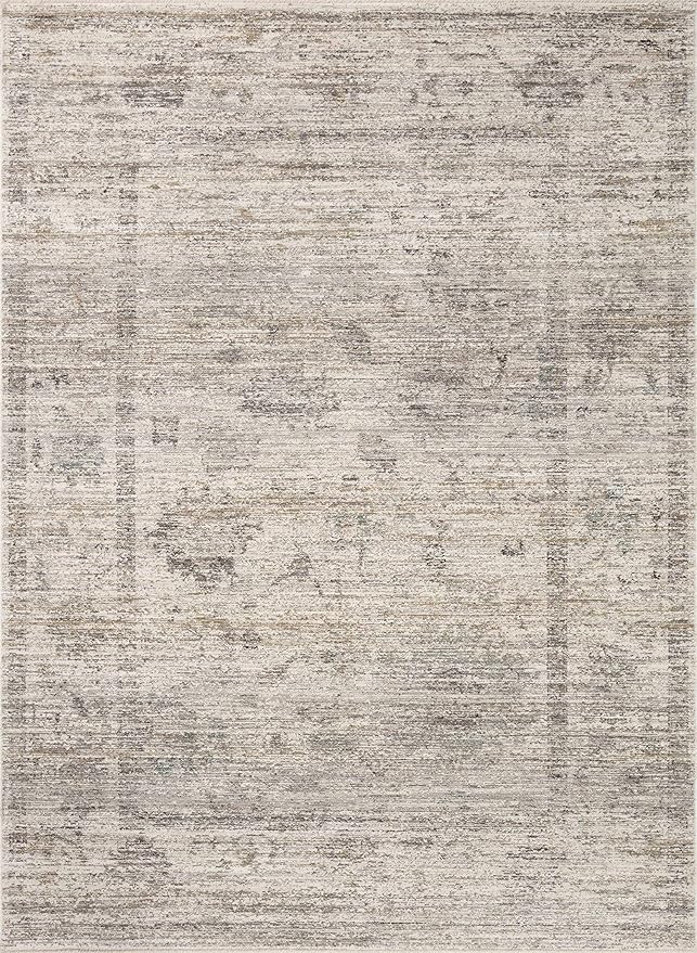 Loloi Magnolia Home by Joanna Gaines Millie Collection MIE-01 Silver/Dove 11'-6" x 15'-7", .25" Pile Height, Area Rug
