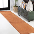 JONATHAN Y Haze Solid Low-Pile Orange Runner Rug 2x10, Coastal,Bohemian,Minimalist,Classic, Easy-Cleaning for Living Room,Bedroom,Kitchen,Pet Friendly,Non-Shedding (SEU100M-210)