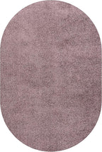 Eyely UES100R-3OV Supersoft Haze Solid Low-Pile Indoor Area Rug Casual;Contemporary;Solid;Traditional, Bedroom, Kitchen, Living Room, Easy-Cleaning, Non-Shedding, 3 X 5 Oval, Light Purple