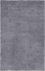 Unique Loom Davos Shag Collection Area Rug - Solid (5' 3" x 8' Rectangle, Peppercorn)