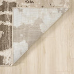 Abani Terra Area Rug for Living Room, Bedroom - Abstract Pattern - Brown Cream - 9' x 12' - Durable & Easy to Clean