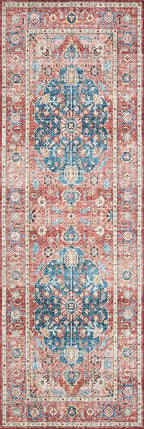 Loloi Skye Collection SKY-05 Brick/Ocean 2'-6" x 10'-0" Runner Rug