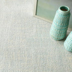 Dash and Albert Crosshatch Wool Area Rug - 6' x 9' Sky Blue Solid Hand Micro Hooked Accent Rug - Durable, High Traffic Areas Bedroom, Hallway, Stairs