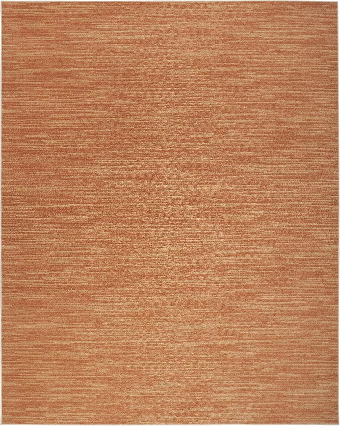Nourison Home Nourison Essentials Rust 8' x 10' Area Rug - Easy Clean, Non Shedding, Bed Room, Living Room, Dining Room, Kitchen (8' x 10')
