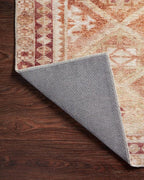 Loloi Layla Collection LAY-16 Natural/Spice 5'-0" x 7'-6" .13" Thick Area Rug, Soft, Durable, Vintage Inspired, Distressed, Low Pile, Non-Shedding, Easy Clean, Printed, Living Room Rug