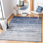 SAFAVIEH Adirondack Collection Area Rug - 5'5" x 7'7", Navy & Grey, Modern Ombre Design, Non Shedding & Easy to Clean, Ideal for Living Room, Bedroom, Office, Dining Space (ADR113E)