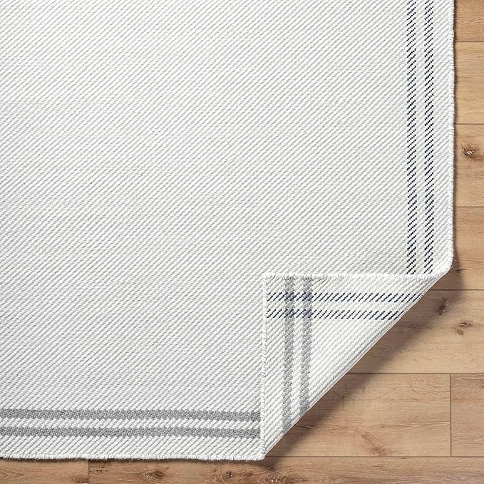 Mark&Day Wool Rugs, 2x8 Janmichael Cottage Light Silver/Charcoal Runner Area Rug, Silver Grey Carpet for Hallway, Kitchen, Bedroom or Living Room (2'6" x 8' Runner)