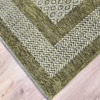 Alfa Rich 3x5 Green Washable Area Rugs for Living Room Bedroom Kitchen Dining Cotton Runner