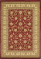 Unique Loom Voyage Collection Traditional Oriental Classic Intricate Design Area Rug (7' 0 x 10' 0 Rectangular, Red/Gold)