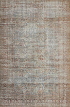 Loloi Chris Loves Julia Jules Collection JUL-05 Lagoon/Brick 8'-6'' x 11'-6'', .13" Pile Height, Area Rug