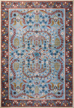 Loloi Rifle Paper Co. Canopy Collection CNP-03 Red/Blue 2'-6" x 7'-6" Runner Rug