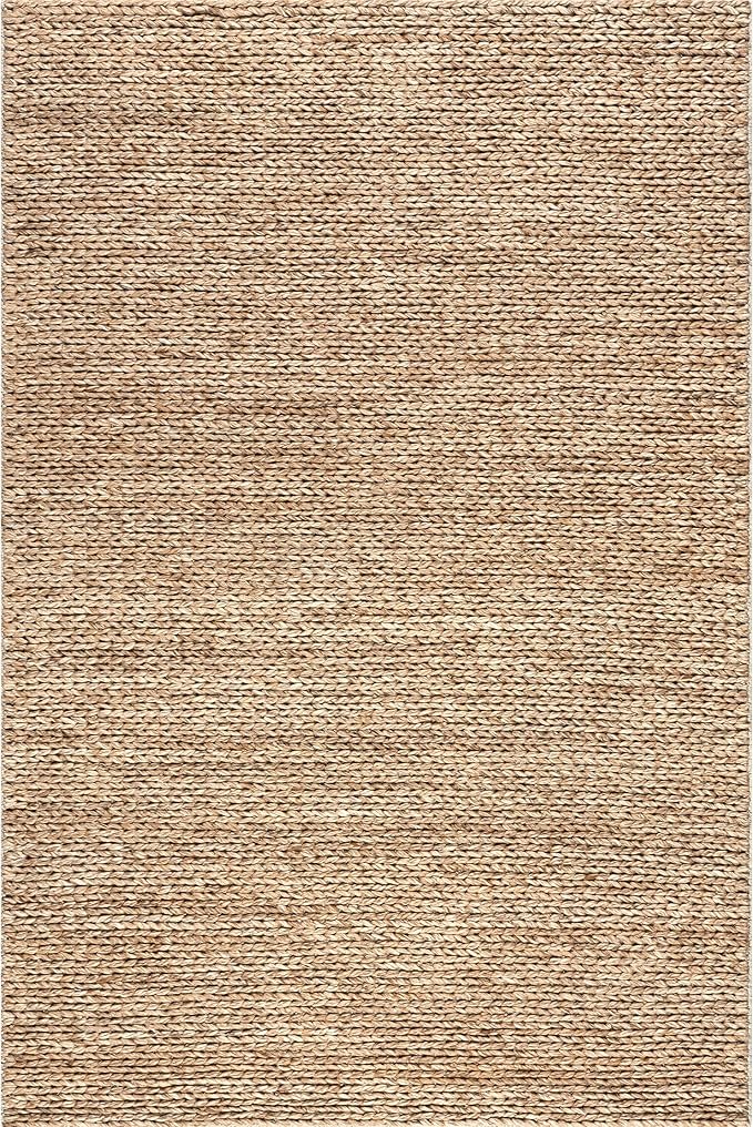 Nuloom Penelope Tan, 3' x 5', Hand-Braided, Wool & Cotton, Soft and Textured, High Traffic, Stain Resistant, Easy Clean, Durable Area Rug for Bedroom, Living Room, Dining, Foyer, Entryway