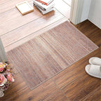 GLN Rugs Contemporary Collection - Machine Washable Area Rug, Contemporary Washable, Non Slip, Low Pile Chenille Rug, Living Room, Bedroom, Kitchen Rug (2' x 3' Terra/Brown)
