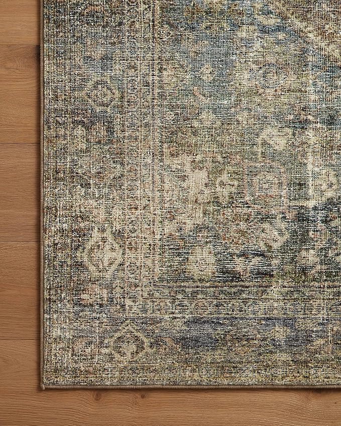 Loloi Amber Lewis Morgan Collection MOG-05 Spice/Lagoon 2'-3" x 7'-6" 38" Thick Runner Rug feat. CloudPile, Neutral, Room Décor, Vintage Inspired, Livingroom, Bedroom, Dining Area