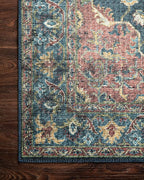 Loloi Skye Collection SKY-08 Denim/Brick 6'-0" x 6'-0" Round Area Rug