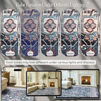 Fame Rugs Turkish Rug. Washable Vintage Oriental Antique Inspired Traditional Doormat Small Modern Area Rugs Luxury Entryway Entry Bedroom Bathroom Kitchen (409CN, 2'5 x 9'8)